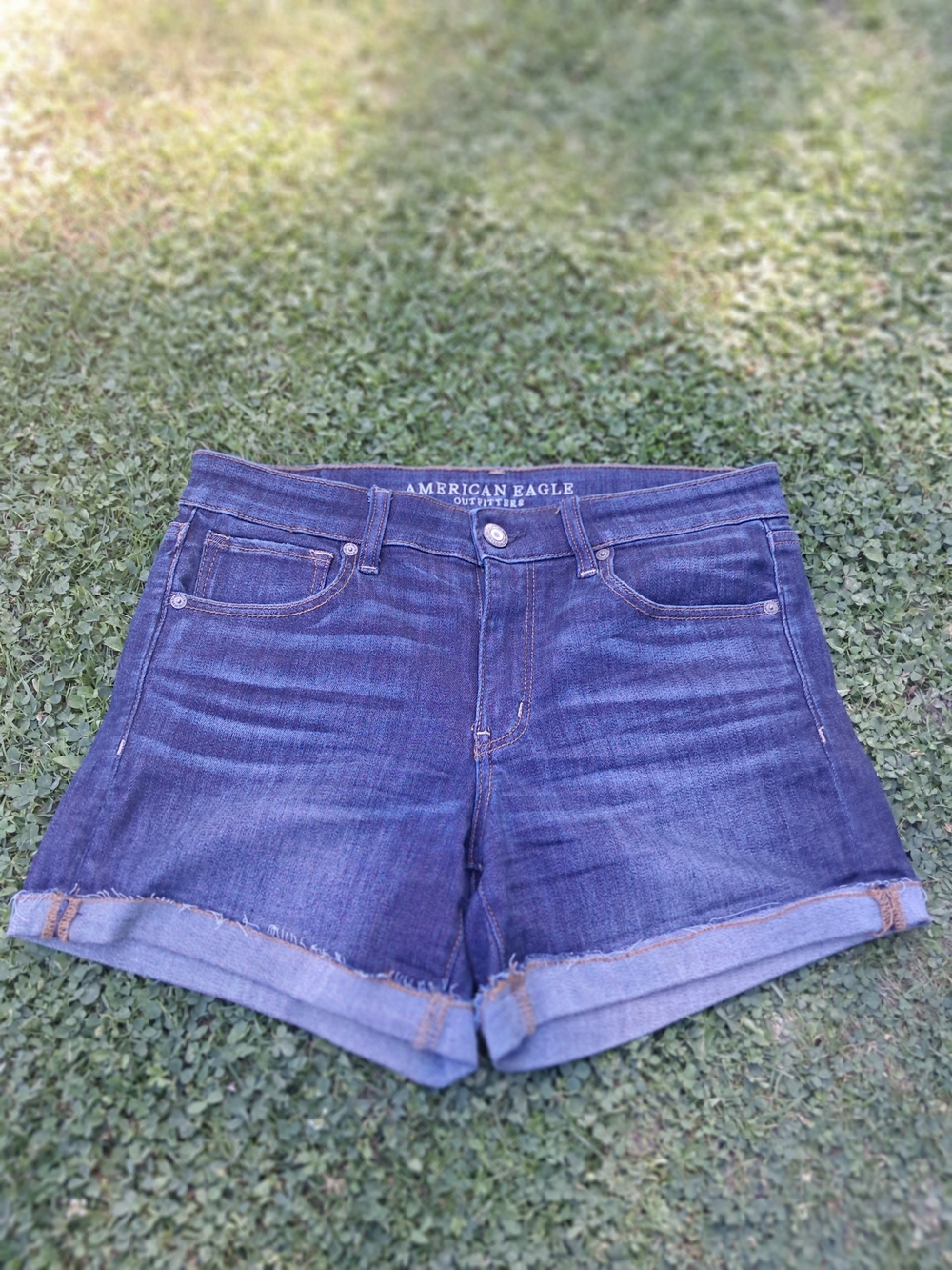 American Eagle Outfitters Roll-Cuff Denim Shorts